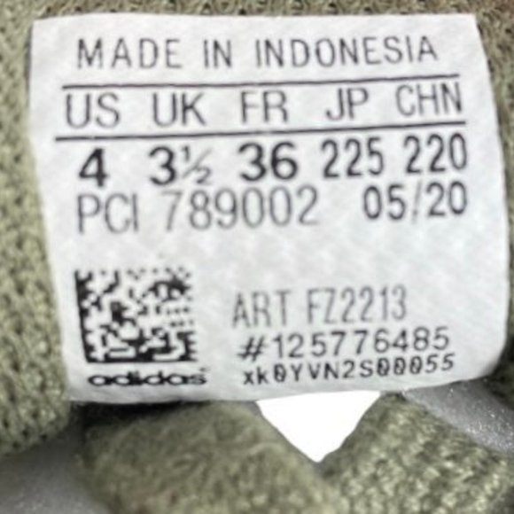 Adidas army green shoes. size 4 - Picture 8 of 10